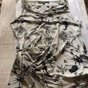 Brand new White House Black Market black and white sleeveless blouse